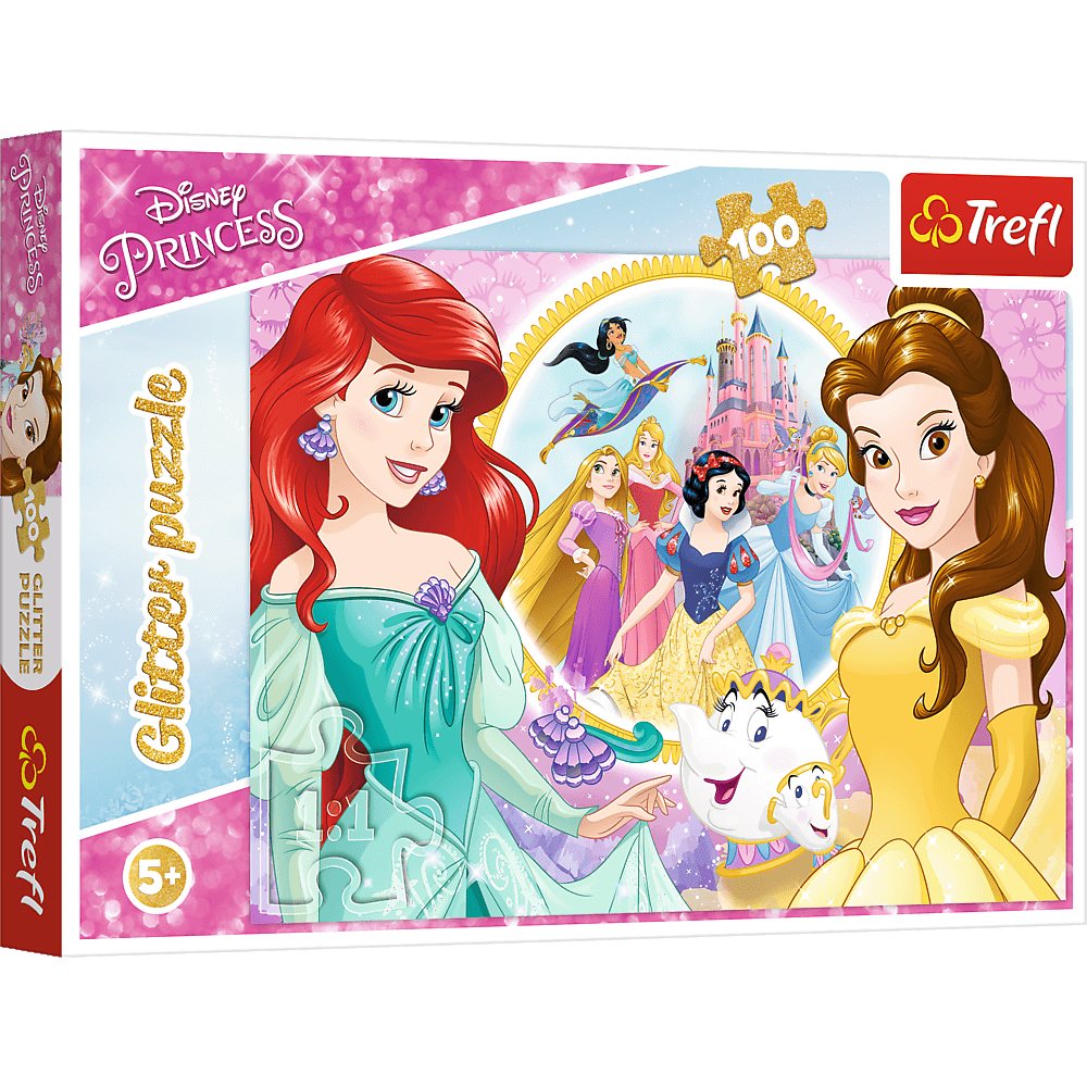 Disney Prinsesser Bell og Ariel - 100 brikker - Nordisk Spil