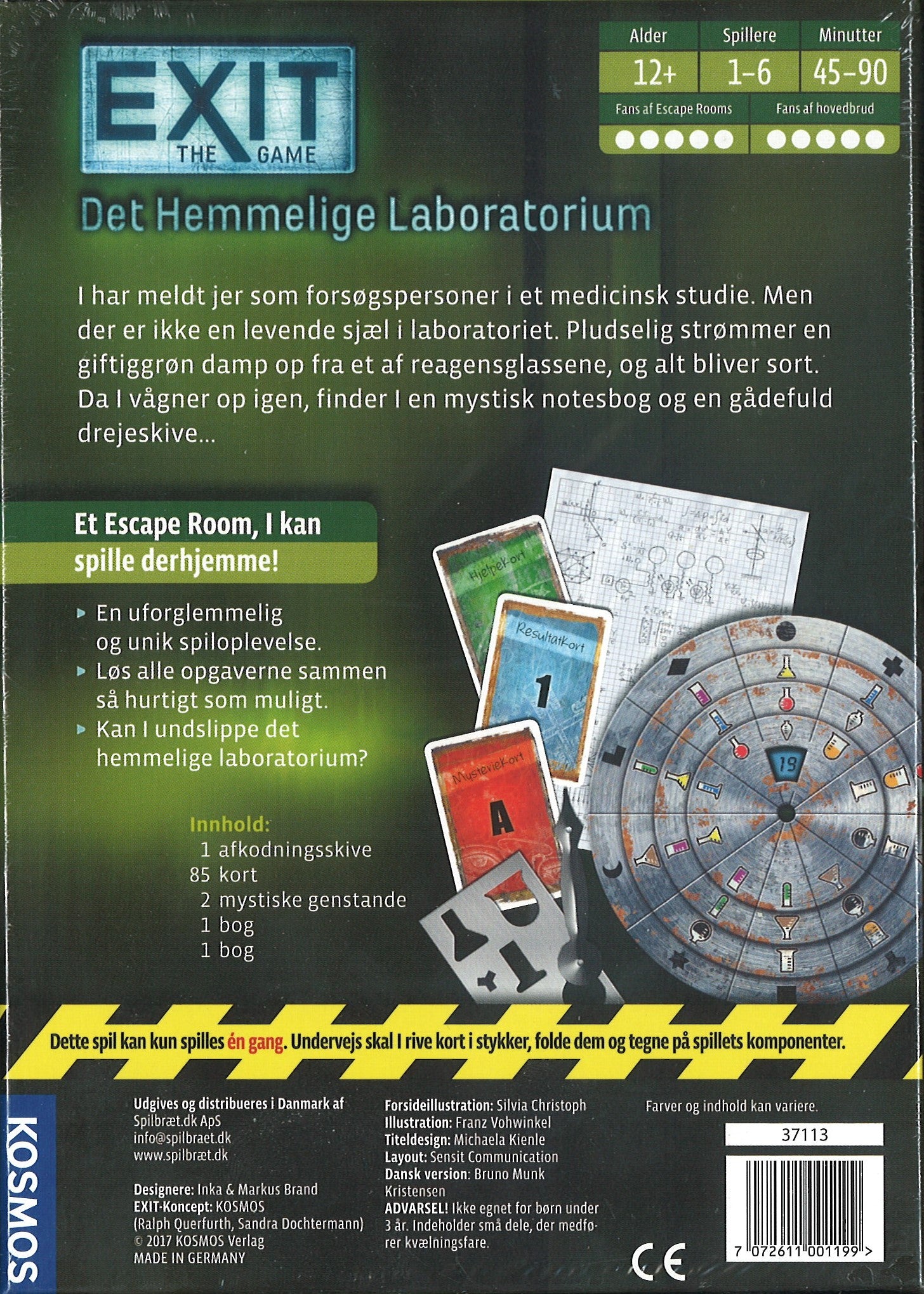 EXIT 2: Det Hemmelige laboratorium - Dansk