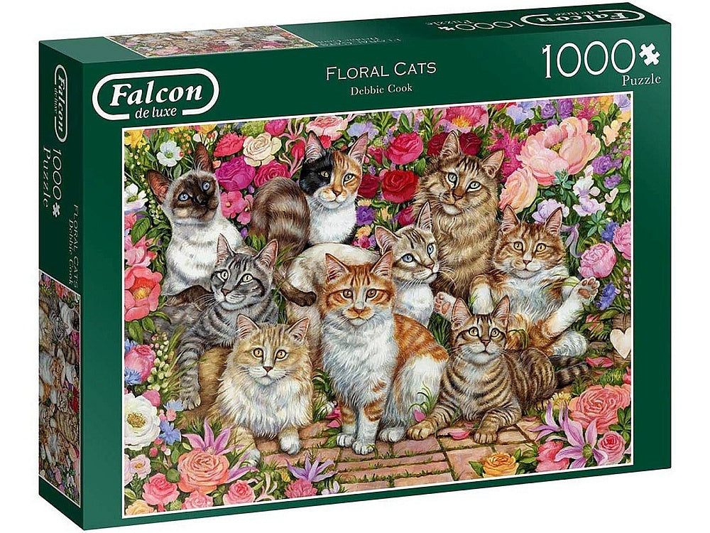 Floral Cats - 1000 Brikker