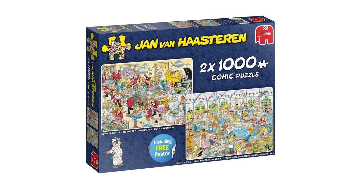 Jan van Haasteren - Food Frenzy - 2x 1000 brikker