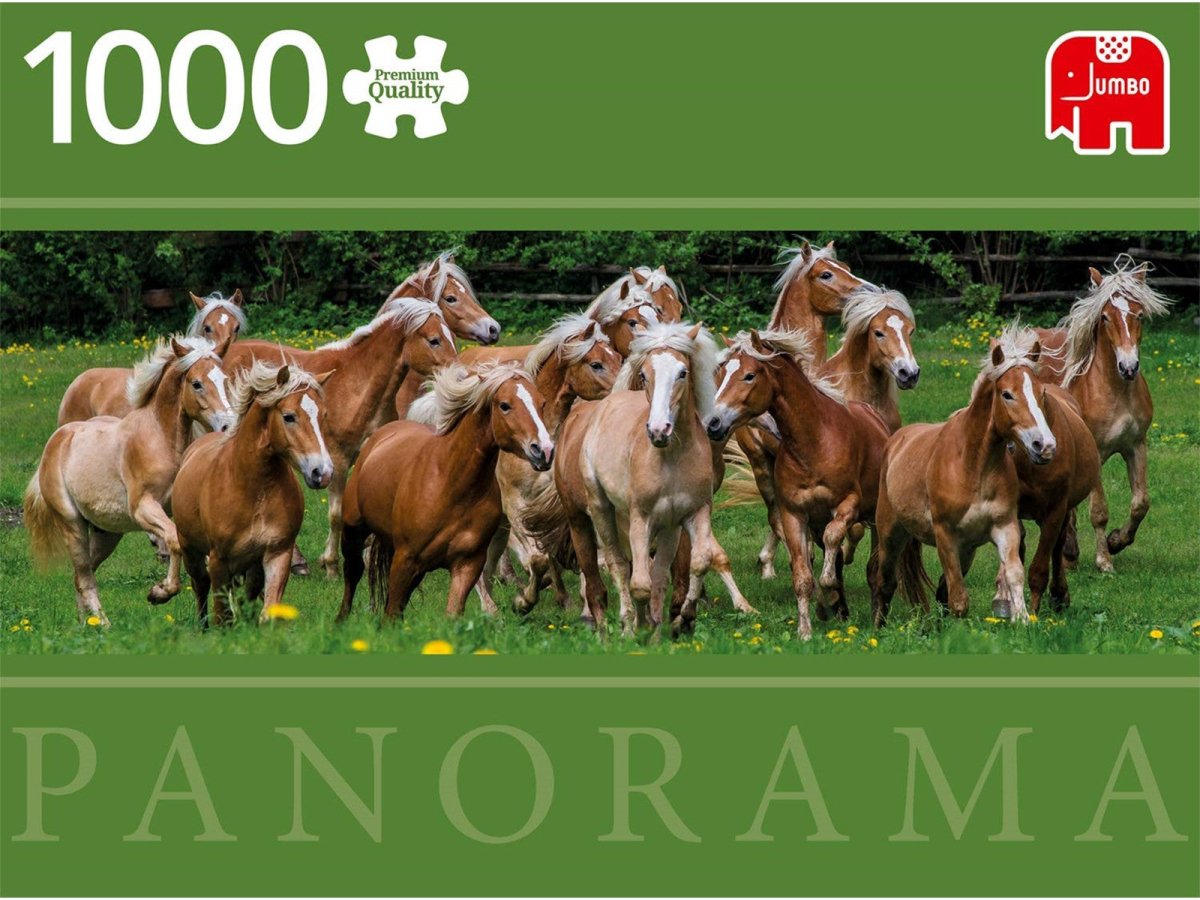 Halfinger Horses - Panorama - 1000 brikker - Nordisk Spil