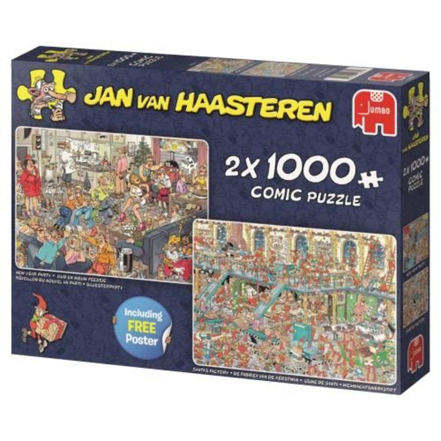 Jan van Haasteren - Happy Holidays - 2x1000 Brikker - Nordisk Spil