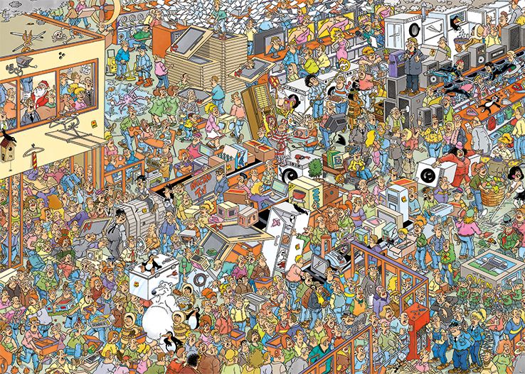 Jan van Haasteren - Holiday Shopping - 2×1000 brikker