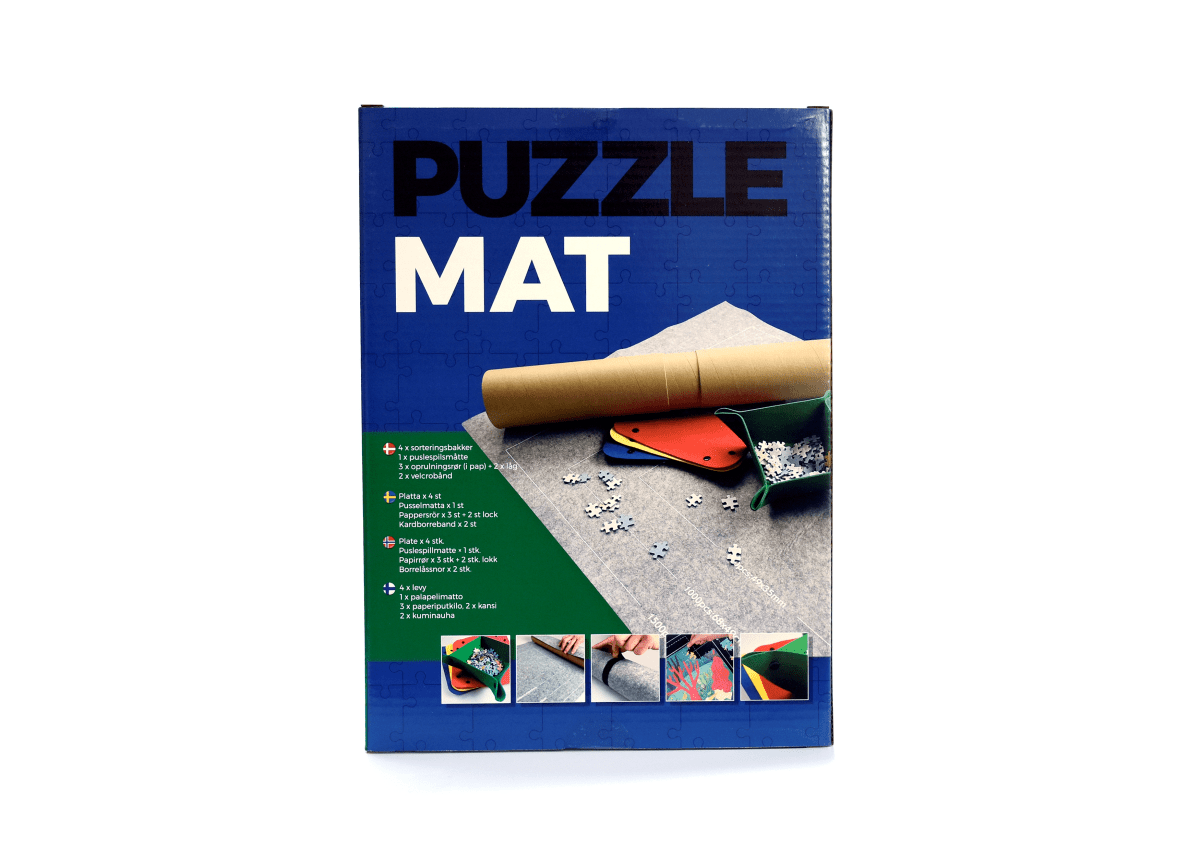 Puslespilsmåtte med sorteringsbakker - op til 1500 brikker - Nordisk Spil