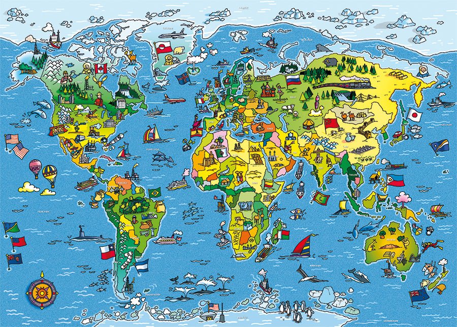 Jigmap - Our World - 250 brikker - Nordisk Spil