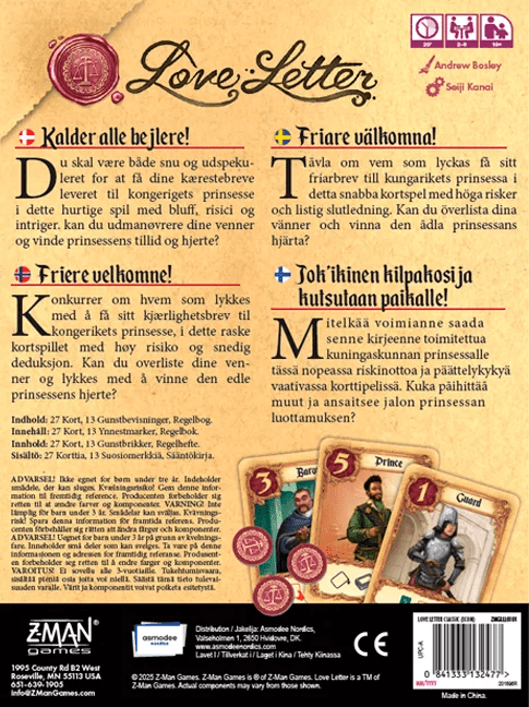 Love Letter - Dansk - Nordisk Spil