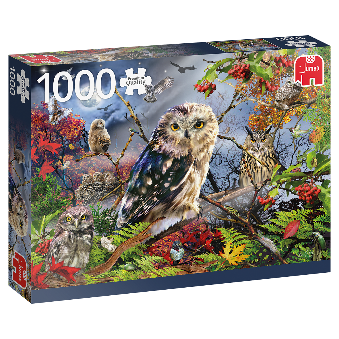 Owls in the Moonlight - 1000 brikker