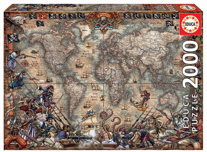 Pirates Map, 2000 brikker - Nordisk Spil