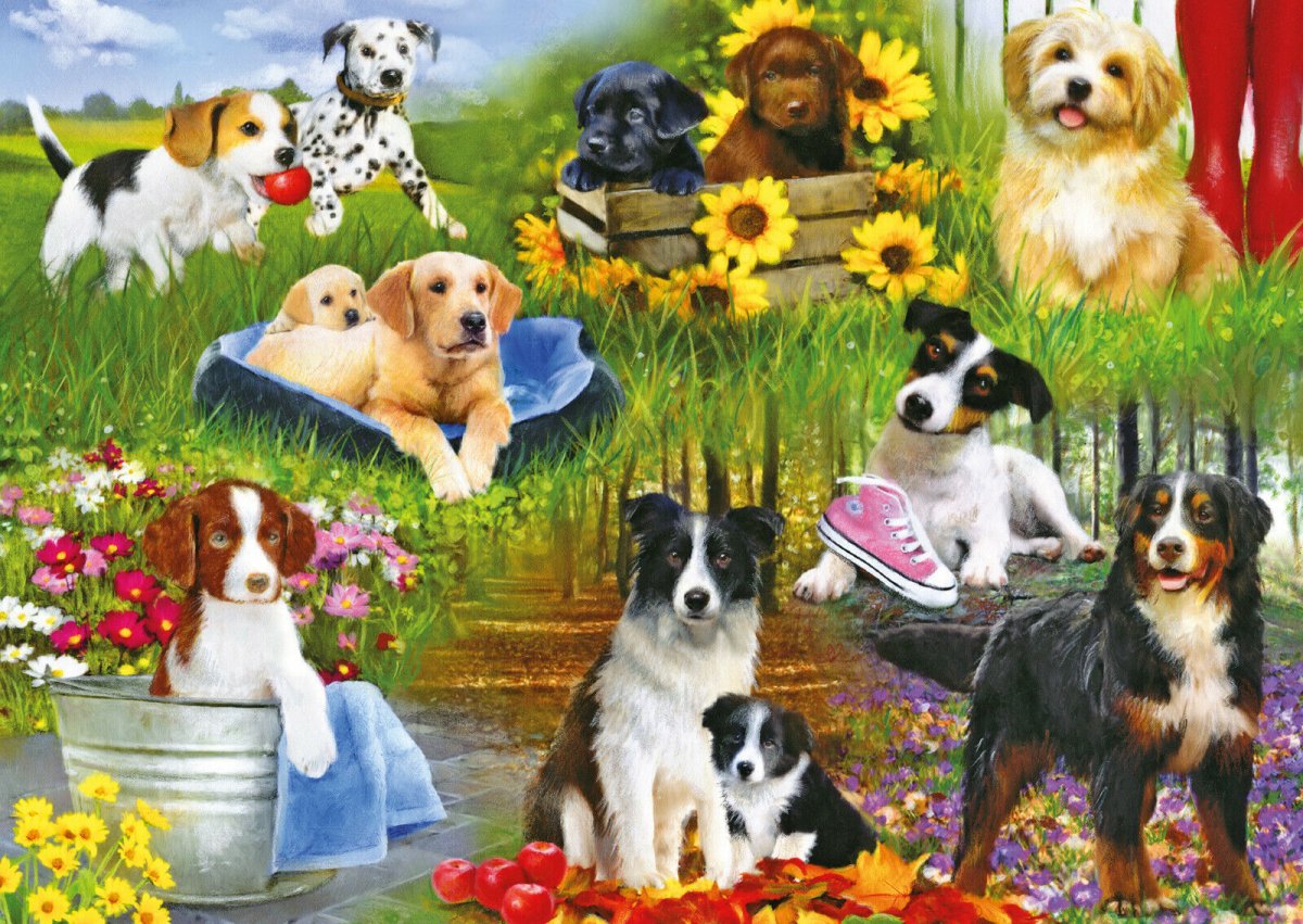 Playful Pups, 500 brikker - Nordisk Spil