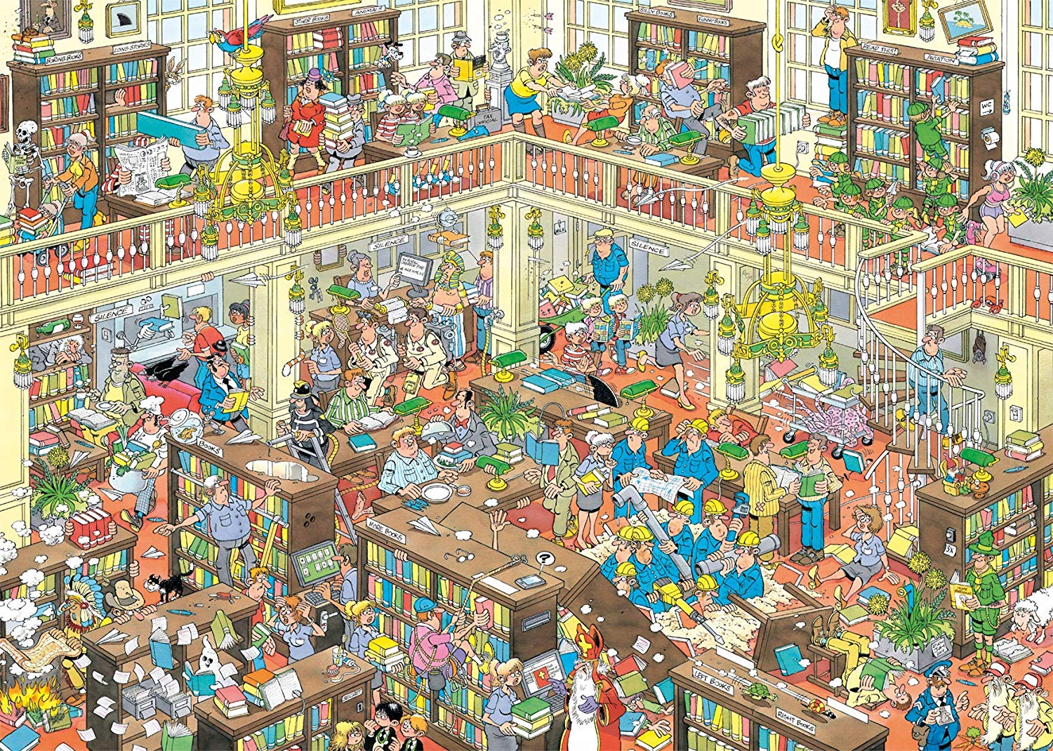 Jan van Haasteren: The Library - 1000 brikker