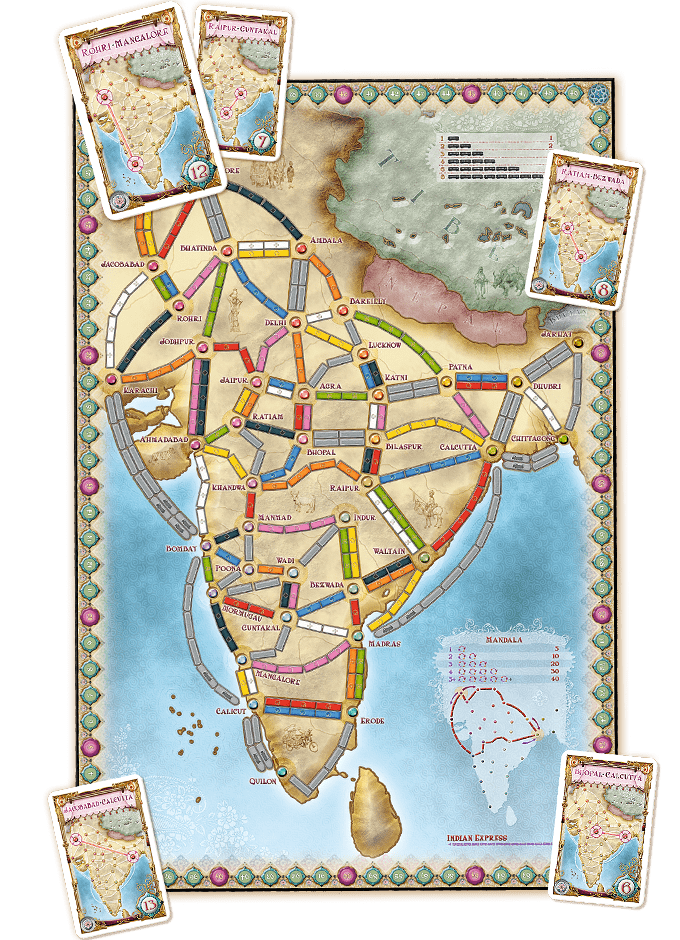 Ticket to Ride: India og Switzerland - Map Collection 2 - Nordisk Spil