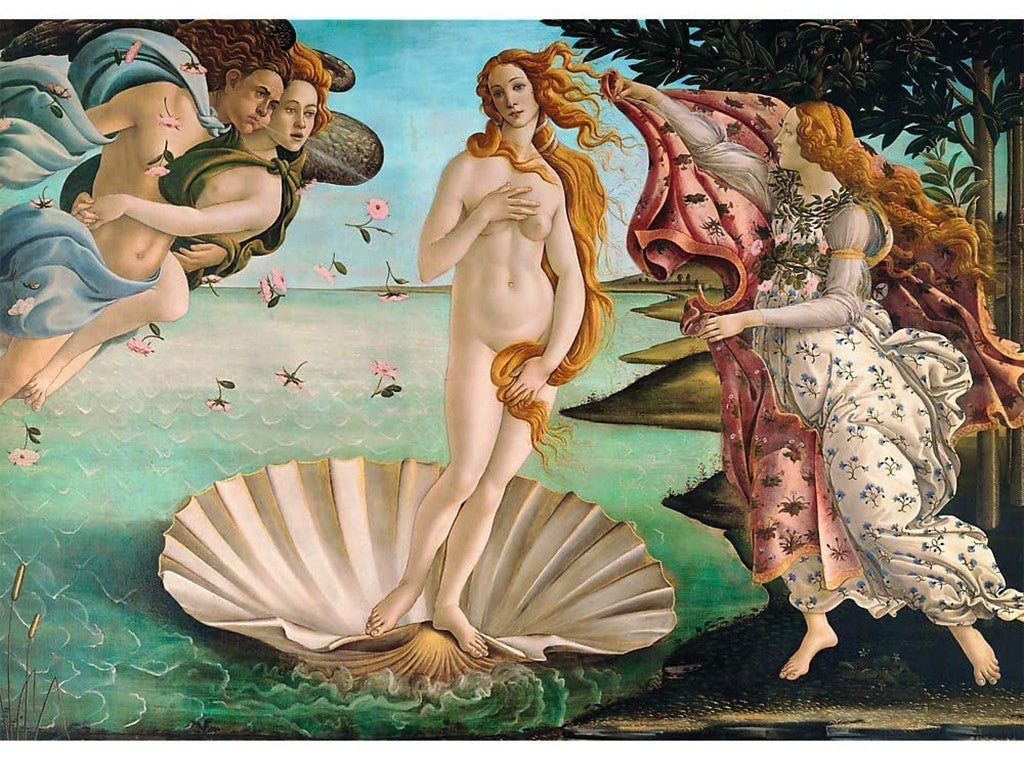 Sandro Botticelli - The Birth of Venus - 1000 brikker - Nordisk Spil