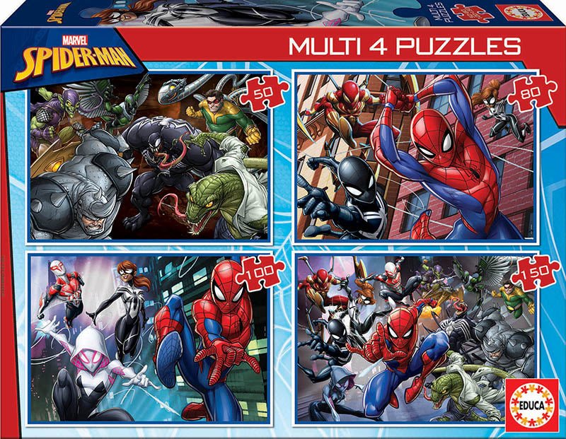 Ultimate Spider - Man, 4 puslespil - Nordisk Spil
