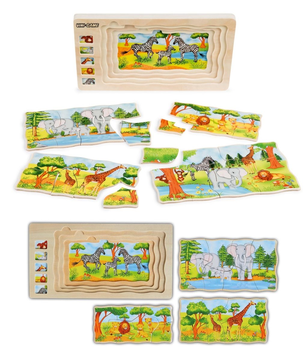 Zoo 4 - i - 1 multipuslespil - Nordisk Spil
